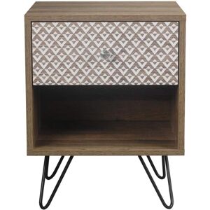 LPD Casablanca Light Walnut Effect Lamp Table - 1DR LPD Casablanca Light Walnut Effect Lamp Table - 1DR