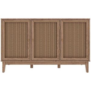 LPD Bordeaux Rattan Oak 3 Door Large Sideboard - Sideboard LPD Bordeaux Rattan Oak 3 Door Large Sideboard - Sideboard