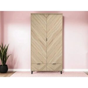 Lpd Stockholm Chevron Light Oak Wardrobe - Wardrobe Lpd Stockholm Chevron Light Oak Wardrobe - Wardrobe