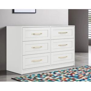 LPD Austen 6 Drawer Chest of Drawers - White LPD Austen 6 Drawer Chest of Drawers - White