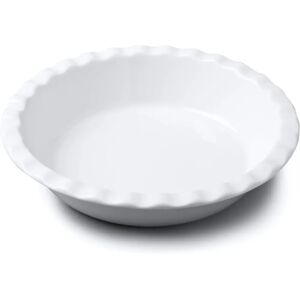 WM Bartleet & Sons Porcelain Round Large Pie Dish - Crinkle Rim WM Bartleet & Sons Porcelain Round Large Pie Dish - Crinkle Rim