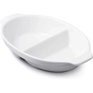 WM Bartleet & Sons T397 White Porcelain Divided Dish - Serving Dish WM Bartleet & Sons T397 White Porcelain Divided Dish - Serving Dish