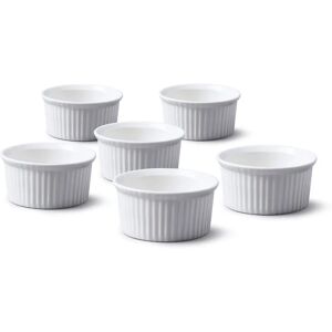 WM Bartleet & Sons 1750 TSET42 Set of 6 Porcelain Ramekins - White WM Bartleet & Sons 1750 TSET42 Set of 6 Porcelain Ramekins - White
