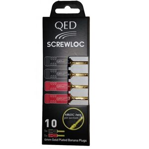 Fiche Banane QED Screwloc 4mm - Pack de 10 - Publicité Fiche Banane QED Screwloc 4mm - Pack de 10 - Publicité