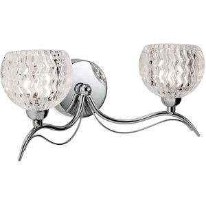 Firstlight Blanche 2-Light Chrome Wall Light - G9 Glass Firstlight Blanche 2-Light Chrome Wall Light - G9 Glass