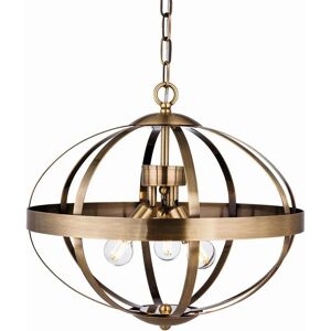 Firstlight Healey 3-Light Cage Ceiling Pendant - Antique Brass Firstlight Healey 3-Light Cage Ceiling Pendant - Antique Brass