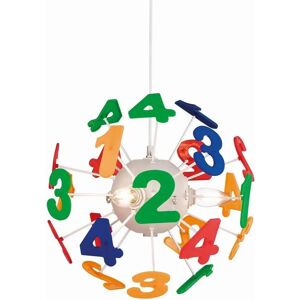 Firstlight Numbers 4 Light Children Ceiling Pendant - Multicolour - Ceiling Pendant Light Firstlight Numbers 4 Light Children Ceiling Pendant - Multicolour - Ceiling Pendant Light