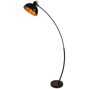 Firstlight Lotus - 1 Light Floor Lamp Black with Gold Leaf Effect - Floor Light Firstlight Lotus - 1 Light Floor Lamp Black with Gold Leaf Effect - Floor Light