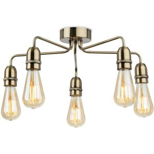 Firstlight Leon Industrial 5 Light Ceiling Fitting - Ceiling Light Fixture Firstlight Leon Industrial 5 Light Ceiling Fitting - Ceiling Light Fixture