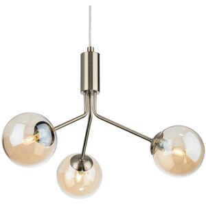 Netlighting Montana 3 Light Globe Fitting Antique Brass with Amber Glass - Lighting Fixture Netlighting Montana 3 Light Globe Fitting Antique Brass with Amber Glass - Lighting Fixture