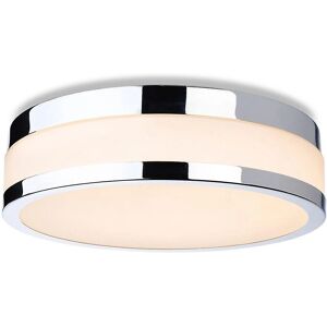 Netlighting Marnie 290cm LED Flush Ceiling Fitting Chrome - White Glass - Ceiling Light Netlighting Marnie 290cm LED Flush Ceiling Fitting Chrome - White Glass - Ceiling Light