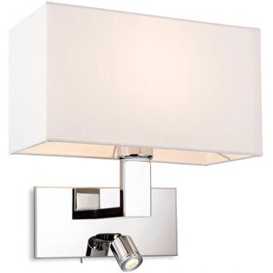 Firstlight Raffles Wall Lamp - Adjustable Reading Light - Chrome & Cream Firstlight Raffles Wall Lamp - Adjustable Reading Light - Chrome & Cream