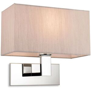 Netlighting Raffles Chrome Wall Lamp Grey - Rectangle Oyster Shade - Wall Lamp Netlighting Raffles Chrome Wall Lamp Grey - Rectangle Oyster Shade - Wall Lamp