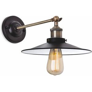 Firstlight Ashby - 1 Light Indoor Wall Light Black, Antique Brass - Wall Light Firstlight Ashby - 1 Light Indoor Wall Light Black, Antique Brass - Wall Light