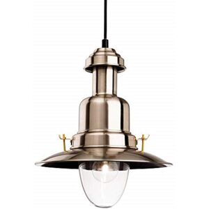 Firstlight Brushed Steel Fisherman Single Light Ceiling Pendant - Ceiling Light Firstlight Brushed Steel Fisherman Single Light Ceiling Pendant - Ceiling Light