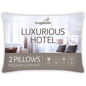 Snuggledown Hotel Microfibre Microfibre Pillow 2 Pack Medium Support White Snuggledown Hotel Microfibre Microfibre Pillow 2 Pack Medium Support White
