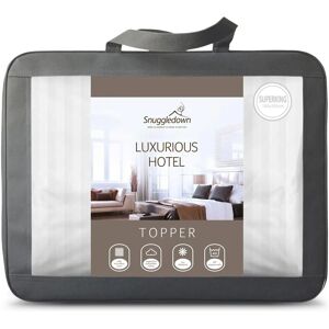 Snuggledown Luxurious Hotel Mattress Topper UK Made - Supportive, Microfibre, White Snuggledown Luxurious Hotel Mattress Topper UK Made - Supportive, Microfibre, White