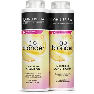John Frieda Sheer Blonde Go Blonder Shampoo & Conditioner Duo - Lightening, Natural, Blonde, 500ml John Frieda Sheer Blonde Go Blonder Shampoo & Conditioner Duo - Lightening, Natural, Blonde, 500ml