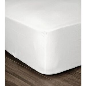 Drap-housse blanc Lovely Home 180 x 200 - Linge de lit - Publicité Drap-housse blanc Lovely Home 180 x 200 - Linge de lit - Publicité