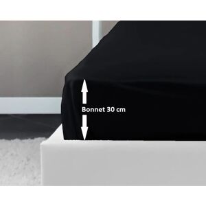 Drap-housse noir Lovely Home - Lit double 160x200 cm - Publicité Drap-housse noir Lovely Home - Lit double 160x200 cm - Publicité