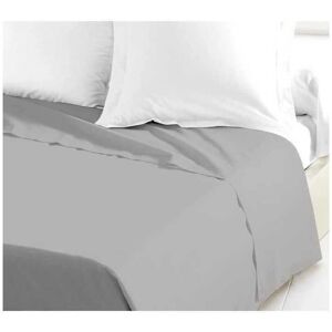 LOVELY HOME Lit double Gris clair Drap plat - Drap plat - Publicité LOVELY HOME Lit double Gris clair Drap plat - Drap plat - Publicité