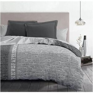 HOME LINGE PASSION NEWSPAPER Funda nórdica de microfibra - Gris HOME LINGE PASSION NEWSPAPER Funda nórdica de microfibra - Gris