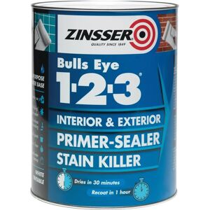 Zinsser White Primer & Sealer - Interior & Exterior, 5L Zinsser White Primer & Sealer - Interior & Exterior, 5L