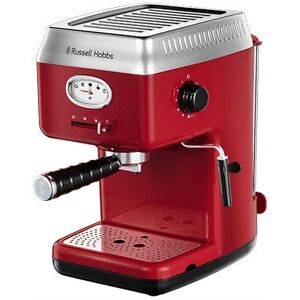 Russell Hobbs Machine à expresso rétro à porte-filtre - ROUGE - Publicité Russell Hobbs Machine à expresso rétro à porte-filtre - ROUGE - Publicité