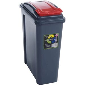 VFM Recycle It Red Slimline Bin 25L - Trash Bin VFM Recycle It Red Slimline Bin 25L - Trash Bin