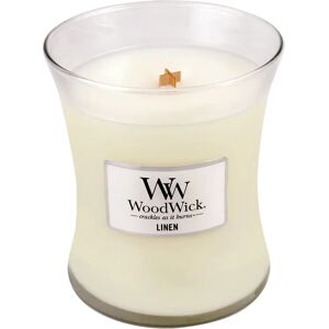 Candela di cera Linen Medium di WoodWick - Candela profumata con stoppino che crepita - Durata 130H Candela di cera Linen Medium di WoodWick - Candela profumata con stoppino che crepita - Durata 130H