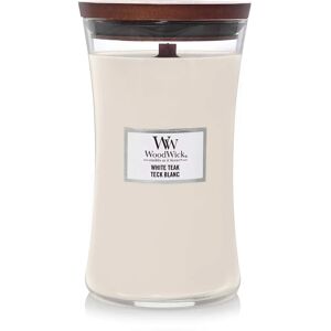 WoodWick White Teak Large Hourglass Candle - Scented, Crackling Wick WoodWick White Teak Large Hourglass Candle - Scented, Crackling Wick
