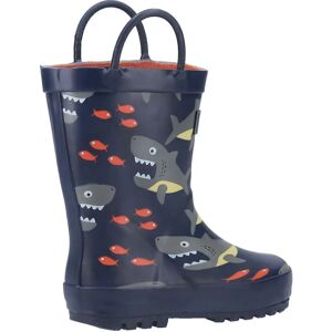 Cotswold Puddle Kid's Wellingtons - Navy Sharks Cotswold Puddle Kid's Wellingtons - Navy Sharks