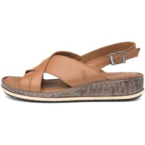 Hush Puppies Elena Crossover Wedges - Brown Hush Puppies Elena Crossover Wedges - Brown