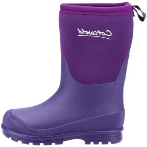 Cotswold Hilly Neoprene Girls Wellington Boots - Purple - Waterproof Cotswold Hilly Neoprene Girls Wellington Boots - Purple - Waterproof