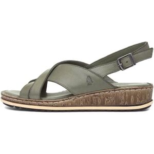Hush Puppies Elena Crossover Wedges - Olive Green Hush Puppies Elena Crossover Wedges - Olive Green