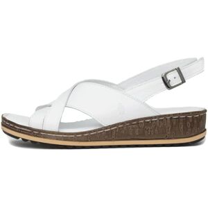 Hush Puppies Elena Crossover Wedges - White Hush Puppies Elena Crossover Wedges - White