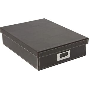 Osco A4 Faux Leather Storage Box - Elegant Home Office Organizer Osco A4 Faux Leather Storage Box - Elegant Home Office Organizer