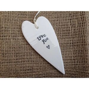 East of India Ceramic Heart - Love You - Decorative Heart East of India Ceramic Heart - Love You - Decorative Heart