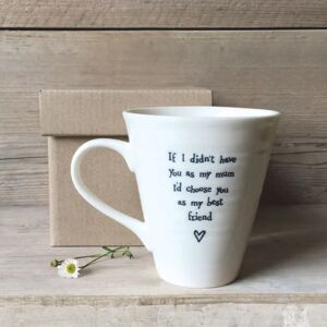 East of India Mum Model Ripple Mug - Porcelain Gift East of India Mum Model Ripple Mug - Porcelain Gift