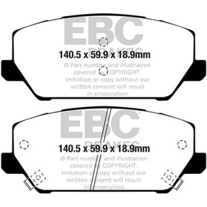 Kit de plaquettes de frein avant EBC DP42343R - Disque - Publicité Kit de plaquettes de frein avant EBC DP42343R - Disque - Publicité
