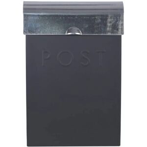 Garden Trading Galvanised Steel Post Box - Carbon Garden Trading Galvanised Steel Post Box - Carbon
