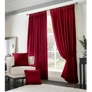 Livinluxury Madi Red Curtain Pair - Room Darkening Livinluxury Madi Red Curtain Pair - Room Darkening