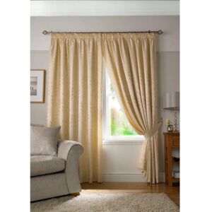 Tivoli - Lined Ready Made Pencil Pleat Curtains - Cream - Curtains Tivoli - Lined Ready Made Pencil Pleat Curtains - Cream - Curtains