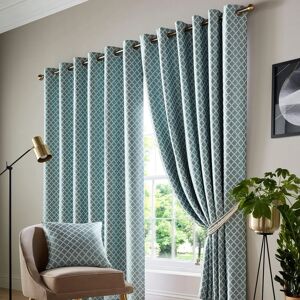 Alan Symonds Cotswold Fully Lined Teal Eyelet Curtains - Curtains Alan Symonds Cotswold Fully Lined Teal Eyelet Curtains - Curtains