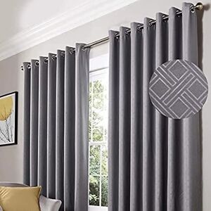 Alan Symonds Diamond Blackout Eyelet Curtains Thermal Lined Ready Made Curtains - Curtains Alan Symonds Diamond Blackout Eyelet Curtains Thermal Lined Ready Made Curtains - Curtains
