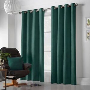Livinluxury Green Velvet Chenille Curtains - Room Darkening Pair Livinluxury Green Velvet Chenille Curtains - Room Darkening Pair