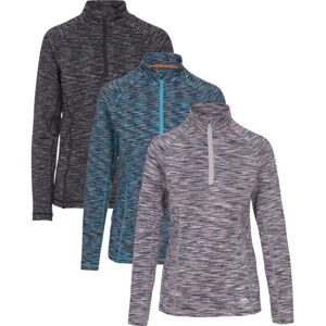 Trespass Edith - Grey Marl Long Sleeve Active Top - Pullover Trespass Edith - Grey Marl Long Sleeve Active Top - Pullover