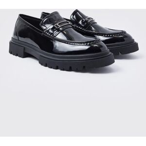 boohooman Mens Klobige Lack-Loafer - Schwarz - 46 - Loafer - Men boohooman Mens Klobige Lack-Loafer - Schwarz - 46 - Loafer - Men