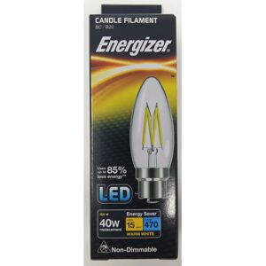 Energizer LED Bulb - S12868 - Warm White - 470 lm - 4W - Candle - Non-Dimmable Energizer LED Bulb - S12868 - Warm White - 470 lm - 4W - Candle - Non-Dimmable