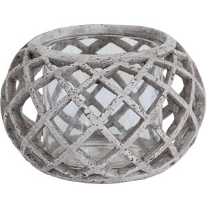 Hill Interiors Large Round Ceramic Lattice Hurricane Lantern - Hurricane Lantern Hill Interiors Large Round Ceramic Lattice Hurricane Lantern - Hurricane Lantern